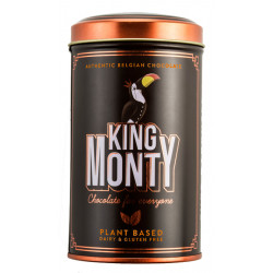 King Monty Pure Darkness Sunny Orange - étcsokoládé pálcikák fém díszdobozban 130g