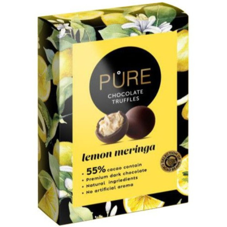 Pure Étcsokoládé golyók Citromos Trüffelkrémmel töltve 148g - selection.hu